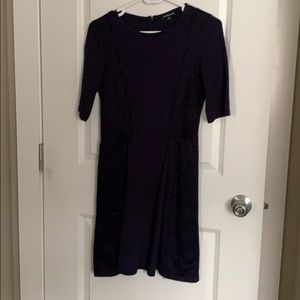 Warehouse navy dress, with beautiful lace detail